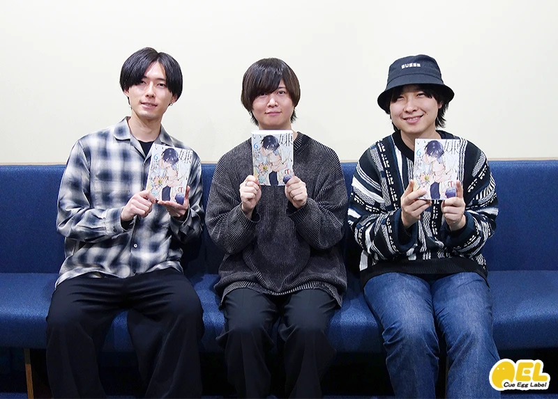 キャストインタビュー写真 増田俊樹さん、斉藤壮馬さん、寺島惇太さん
