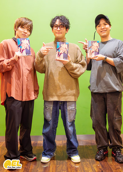 キャストインタビュー写真 小松昌平さん、木村太飛さん、石谷春貴さん